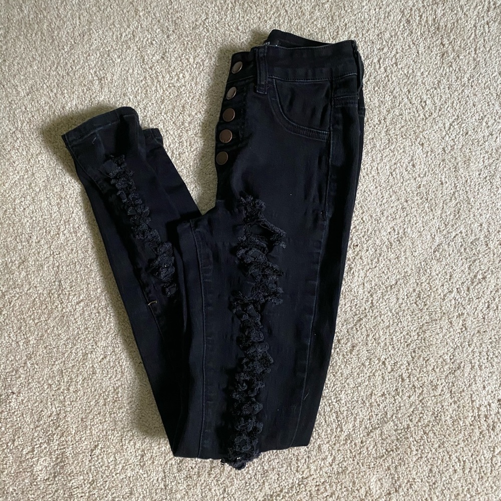 Hammer Jeans/Size 1 Black Skinny Distresse…